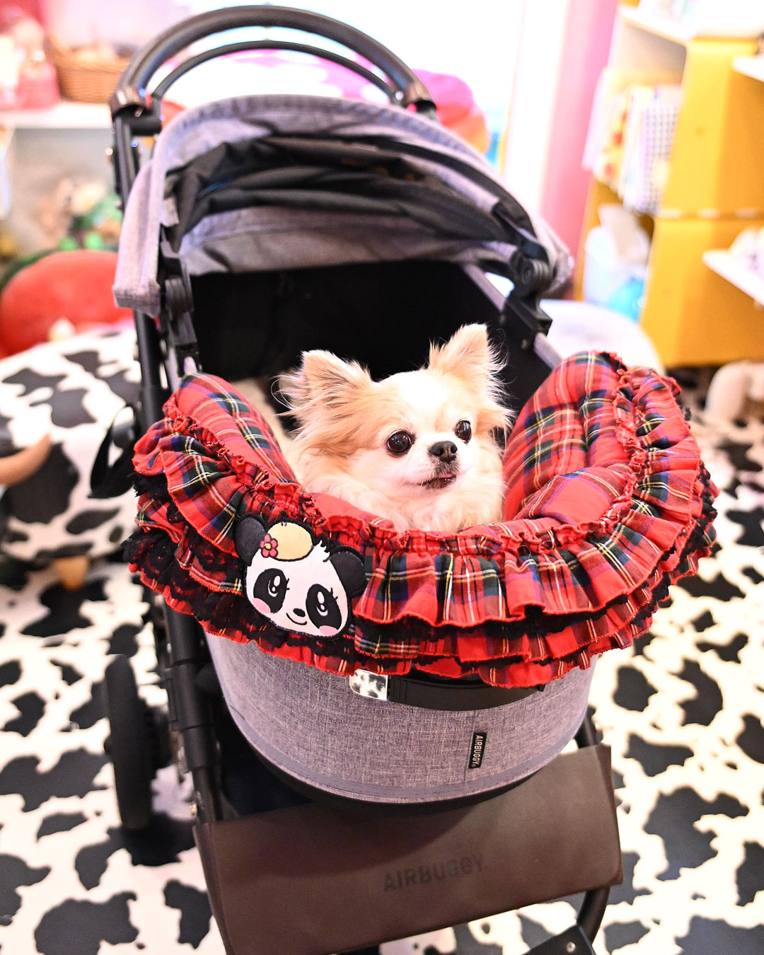 犬服・アクセサリー J&K animals ○【パープル】Otty × J&K animalsコラボ・チェック柄ワンピース